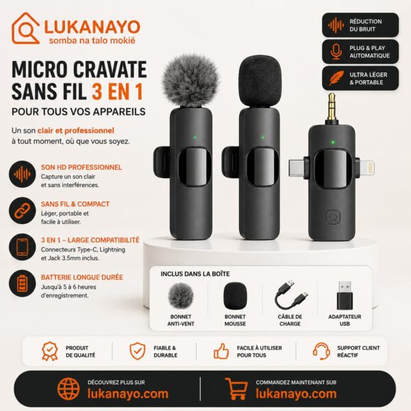 Micro trottoir professionnel – Idéal pour interviews et reportages [E2A6]