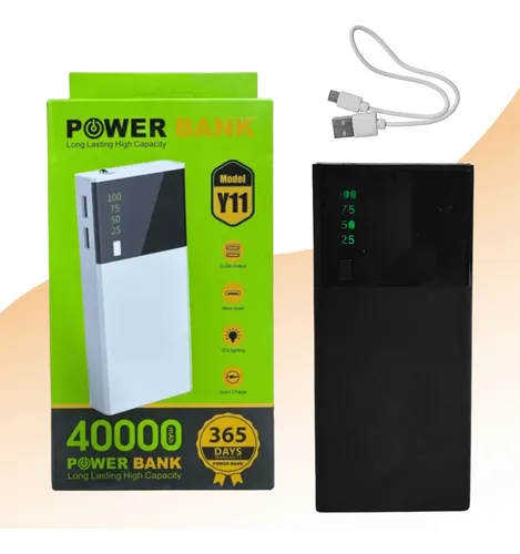 Model Y11 – Power Bank 40000 mAh pour autonomie maximale [E3B3]