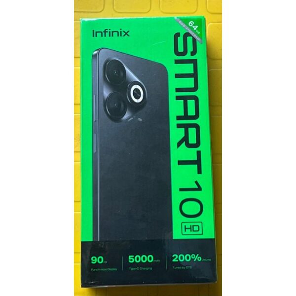 Infinix Smart 10 HD – Grand écran, grande autonomie (4GB RAM + 64GB ROM) [E1A28]