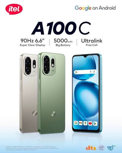 Itel A100C – 4GB RAM + 64GB ROM, performance et simplicité au quotidien [E1A19]