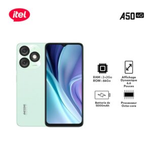 Itel A50 4G – 6GB RAM + 64GB ROM, puissant et élégant [E1A15]