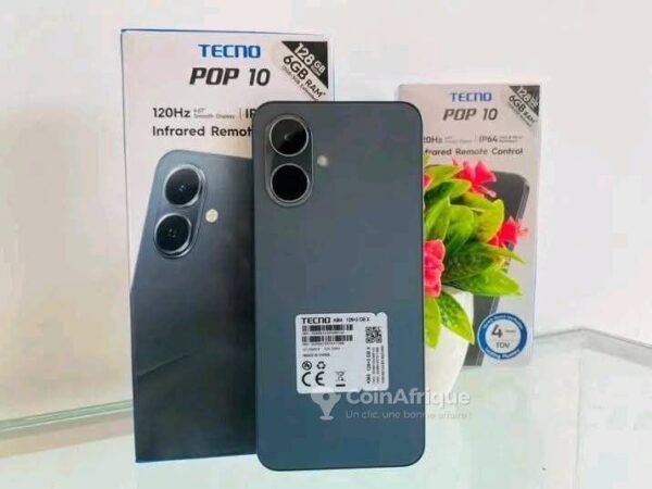 Tecno Pop 10 – Puissance et style avec 128 Go de stockage [E1A37]