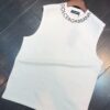 T-shirt Sans Manches Dolce & Gabbana – Coton Blanc avec Col Logo [M8B1]