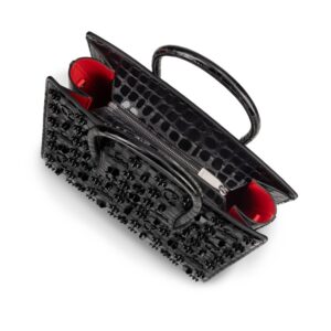 Christian Louboutin Paloma Mini – Sac cabas iconique en cuir noir [M12A4]