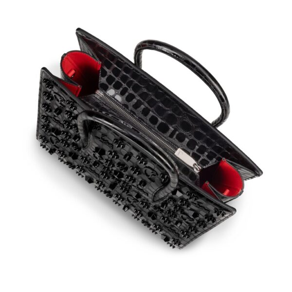 Christian Louboutin Paloma Mini – Sac cabas iconique en cuir noir [M12A4]