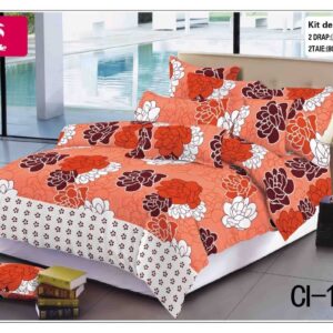 Dubai HOME TEXTILE – Ensemble de Literie & Rideaux Élégant Avec Motifs Bleu & Blanc [M10A2]