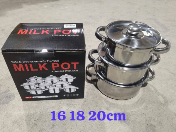 Casseroles à Lait en Acier Inoxydable [E8A7]