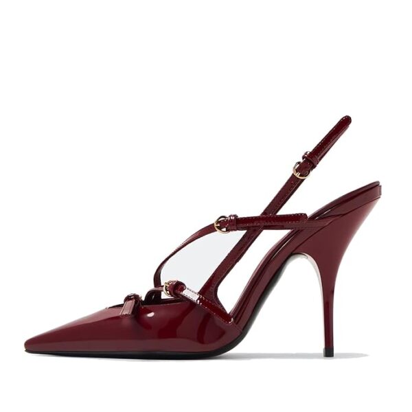 Escarpins Rouge Cerise – Élégance Féminine au Talon Kitten [M7A7]