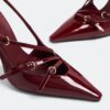 Escarpins Rouge Cerise – Élégance Féminine au Talon Kitten [M7A7]