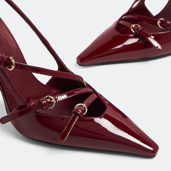 Escarpins Rouge Cerise – Élégance Féminine au Talon Kitten [M7A7]