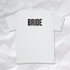 T-shirt Blanc “BRIDE” – Élégance & Fun pour la Future Mariée [M16A2]