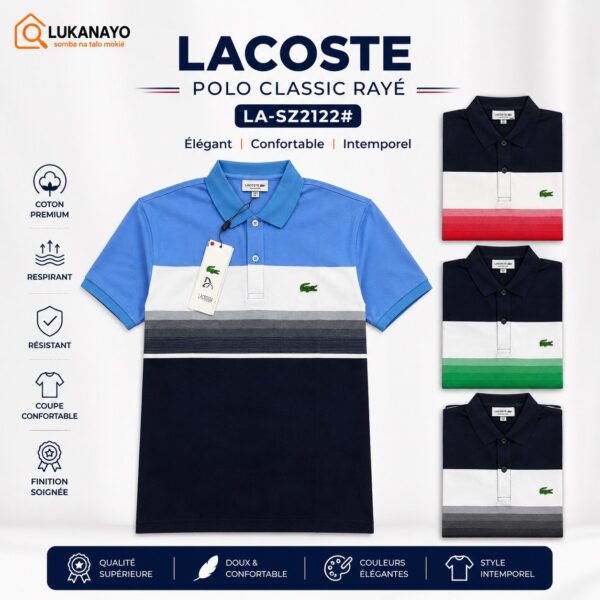 Polo Lacoste Colourblock en Piqué Technique – Style moderne & performance [M15A3]