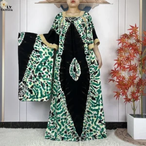 Kaftan Africain Chic à Strass – Élégance Traditionnelle & Style Moderne [M8B2]
