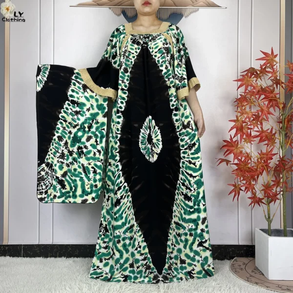 Kaftan Africain Chic à Strass – Élégance Traditionnelle & Style Moderne [M8B2]