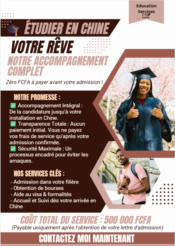 🎓 Bourse d’Études en Chine – Étudiez à l’International [L1A4]