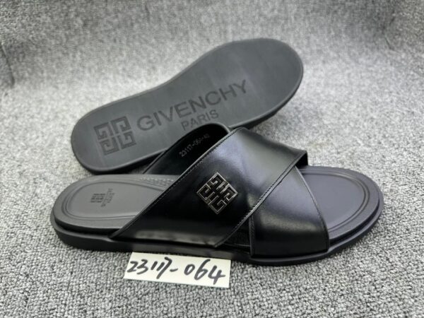 Sandales Givenchy Homme en cuir noir – Élégance moderne et confort premium [M13A2]