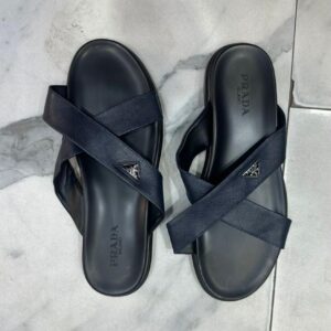 Sandales Prada Homme en cuir Saffiano – Élégance moderne et confort premium [M13B1]