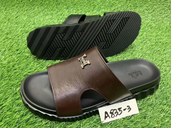 Chaussons Homme Hermès – Luxe et confort en cuir marron [M13B4]