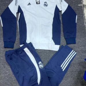 Survêtement d’Entraînement Adidas Real Madrid 2025/2026 – Blanc & Bleu [M14A4]