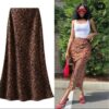 Jupe Longue Satinée Imprimé Léopard – Élégance sauvage et tendance [HM1A8]