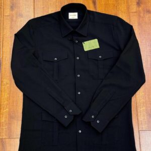 Chemise ELUND noire à manches longues – Élégance moderne & style utilitaire [M18A1]