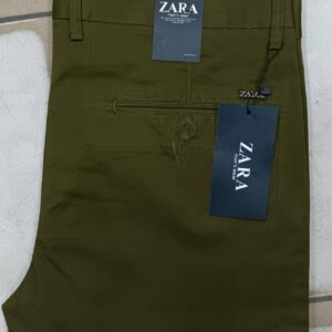 Pantalon Chino Homme Zara – Élégance moderne en vert. [M18A4]
