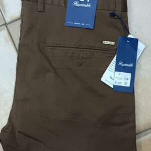 Pantalon Chino Homme Façonnable – Coupe Slim Élégante (Marron) [M18A5]