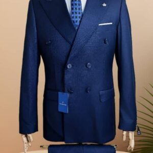 Costume Homme Bleu Marine Croisé – Élégance et Sophistication [M20A2]