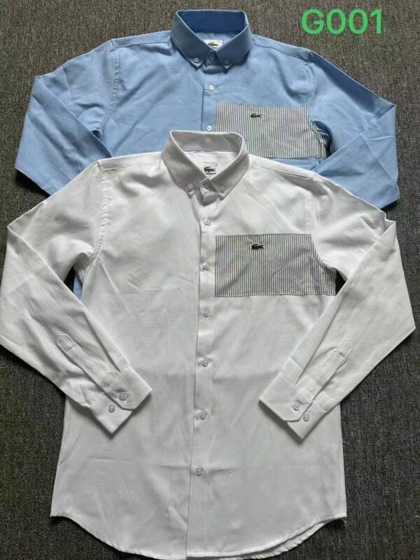 Chemise Lacoste Homme en Coton Oxford – Élégance Classique avec Détail Rayé [M21A2]
