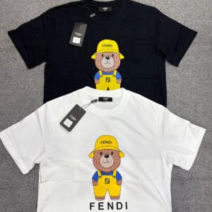 T-shirt Fendi Homme – Imprimé Teddy Bear Stylé et Authentique [M21A7]