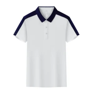 Polo de Tennis Farren + Me Écru & Marine – Élégance sportive premium [M16A3]