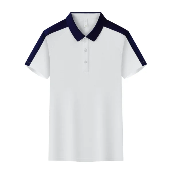 Polo de Tennis Farren + Me Écru & Marine – Élégance sportive premium [M16A3]