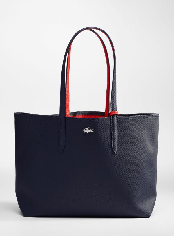 Sac cabas réversible Lacoste Anna – Bleu marine & rouge [M19A1]