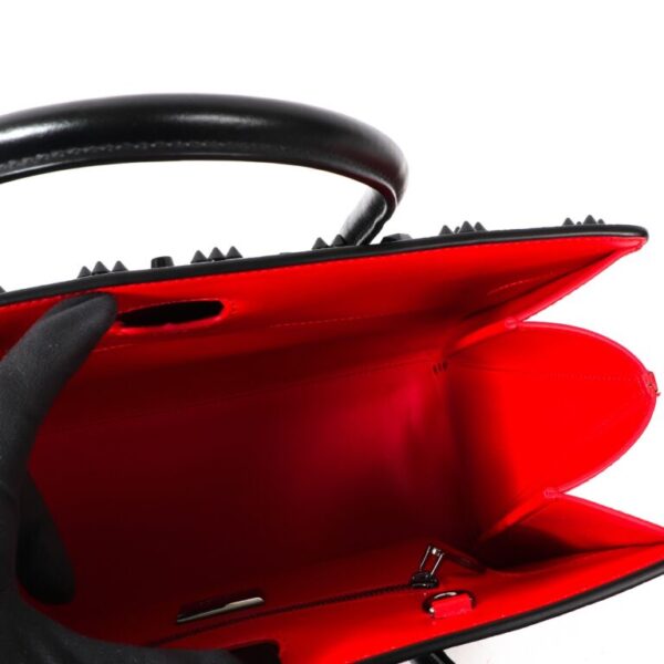 Christian Louboutin Paloma Mini – Sac cabas iconique en cuir noir [M12A4]