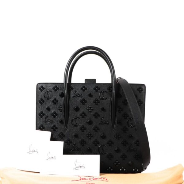 Christian Louboutin Paloma Mini – Sac cabas iconique en cuir noir [M12A4]