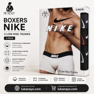 3-Pack de Boxers Nike Low Rise – Confort, Style et Performance [M10A6]
