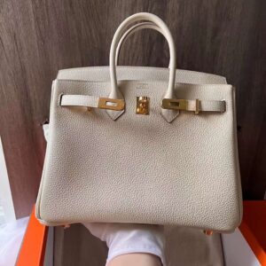 Sac Hermès Birkin 30 en Cuir Togo Craie / Béton [M19A6]