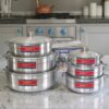 Set de Casseroles en Aluminium Poli – 6 Pièces [E13A5]