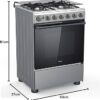 Cuisinière à Gaz Midea 60×60 cm – Autonome & Performante [E12A4]