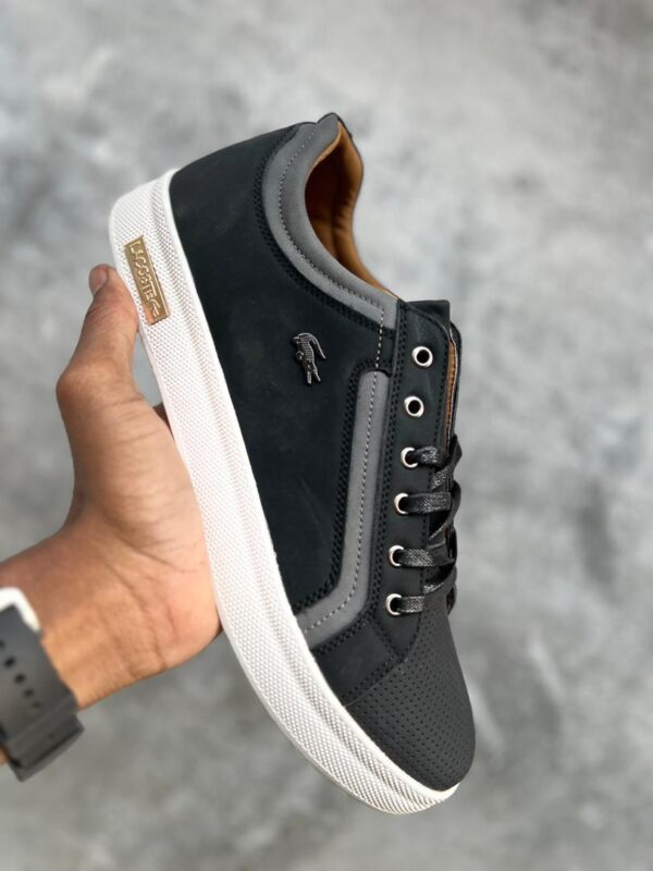 Baskets Lacoste Deviation 3.0 Homme – Élégance Sportive en Cuir Noir [M21B1]