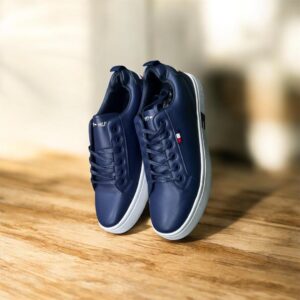 Tommy Hilfiger – Baskets Homme Classiques Cupsole Bleu Marine [M21B8]