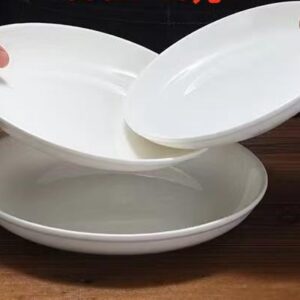 Service d’Assiettes en Porcelaine Blanche – 12 Pièces [E13A9]