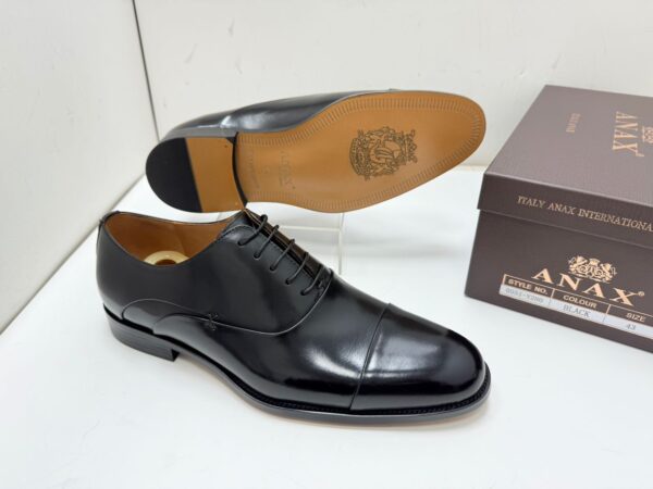 Chaussures Oxford à Bout Droit ANAX – Cuir Noir [M13C3]