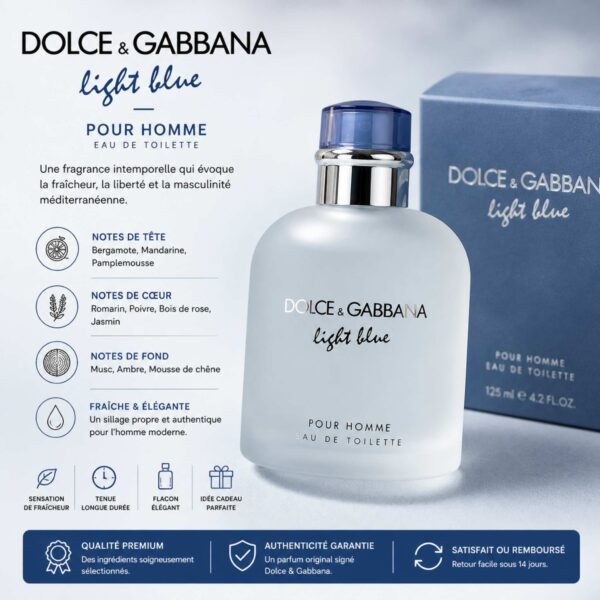 Dolce & Gabbana – Light Blue Pour Homme (Eau de Toilette) – 125ml [M8A5]