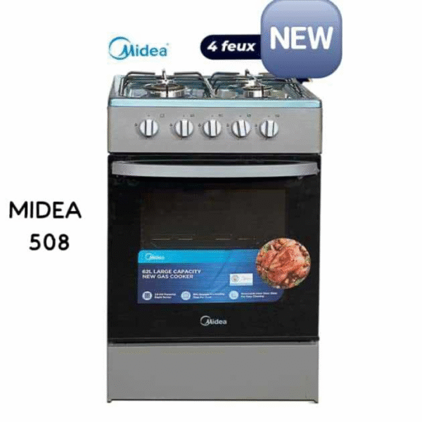 Cuisinière à Gaz Midea avec Four – Performance & Fiabilité [E12A3]