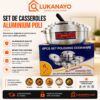 Set de Casseroles en Aluminium Poli – 6 Pièces [E13A6]