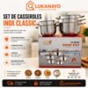 Set de Marmites à Soupe en Acier Inoxydable, 5 Pièces [E13A9]