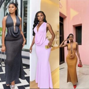 Robe Bodycon "Statuesque" – Col Halter Drapé & Coupe Sculptante [M22A5]