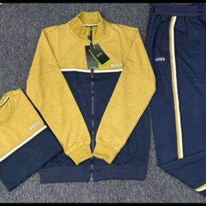 Ensemble de Survêtement BOSS – Mustard & Navy (3 Pièces) [M21D9]