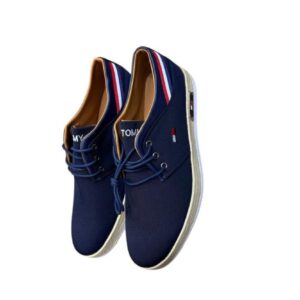 Sneakers Tommy Hilfiger – Toile Navy & Détails Signature au Talon [M21D6]